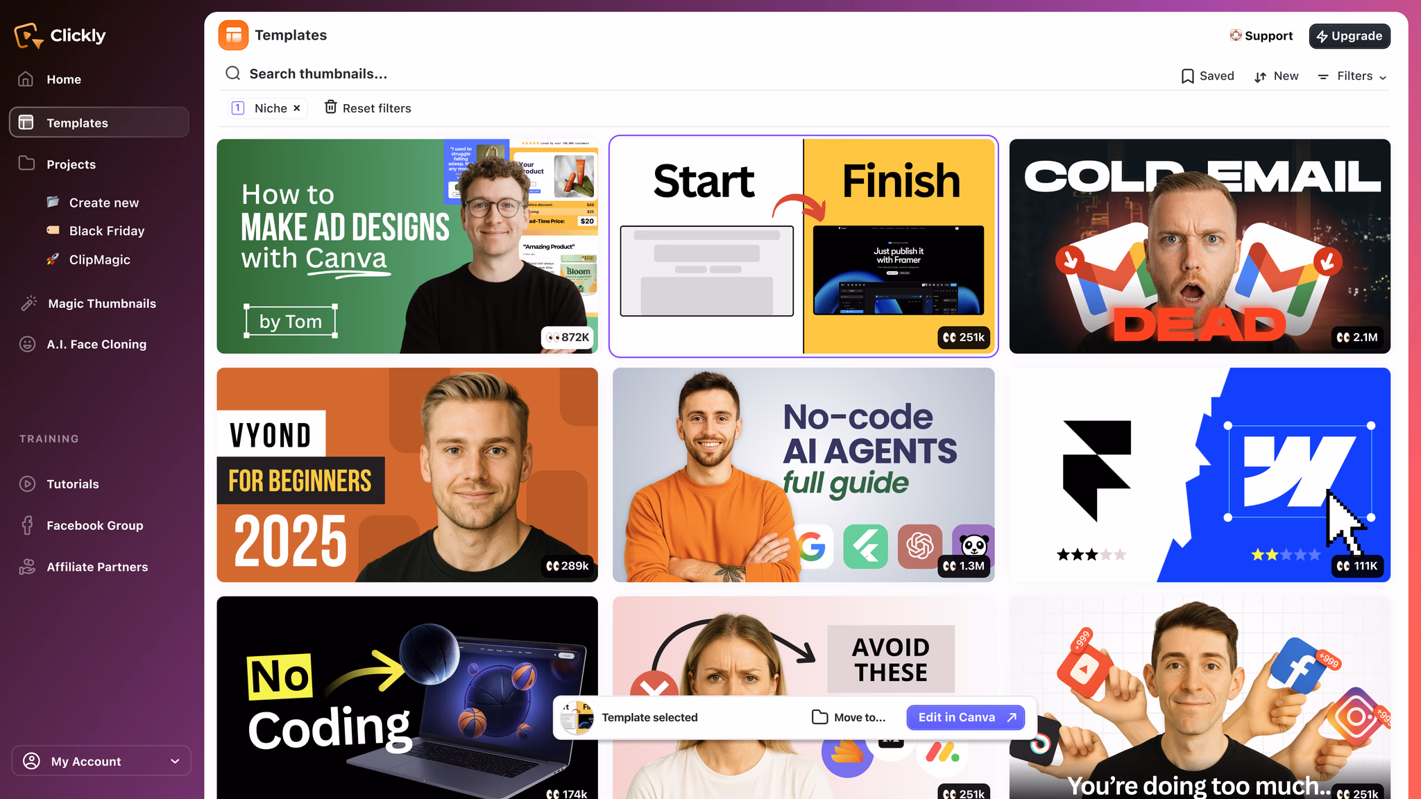 Clickly Review – AI YouTube Thumbnail Platform